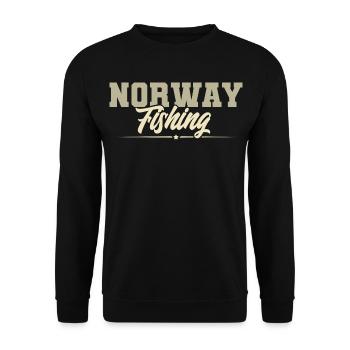 Norway Fishing - Unisex Sweatshirt - black - Front - Alina (178cm) & Michal (187cm)