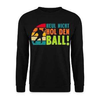 Jeu de padel NE HURLE PAS CHERCHER LE BALLON Drôle - Sweat-shirt Unisexe - noir - Devant - Alina (178cm) & Michal (187cm)