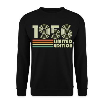Vintage 1956 Retro 1956 Birthday Gift - Unisex Sweatshirt - black - Front - Alina (178cm) & Michal (187cm)