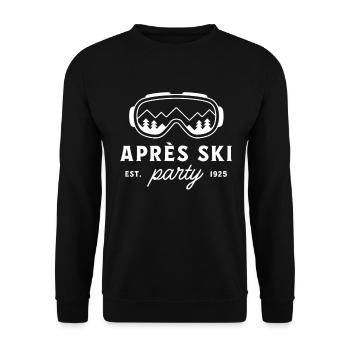 Excursion hivernale en montagne pour la fête après-ski - Sweat-shirt Unisexe - noir - Devant - Alina (178cm) & Michal (187cm)
