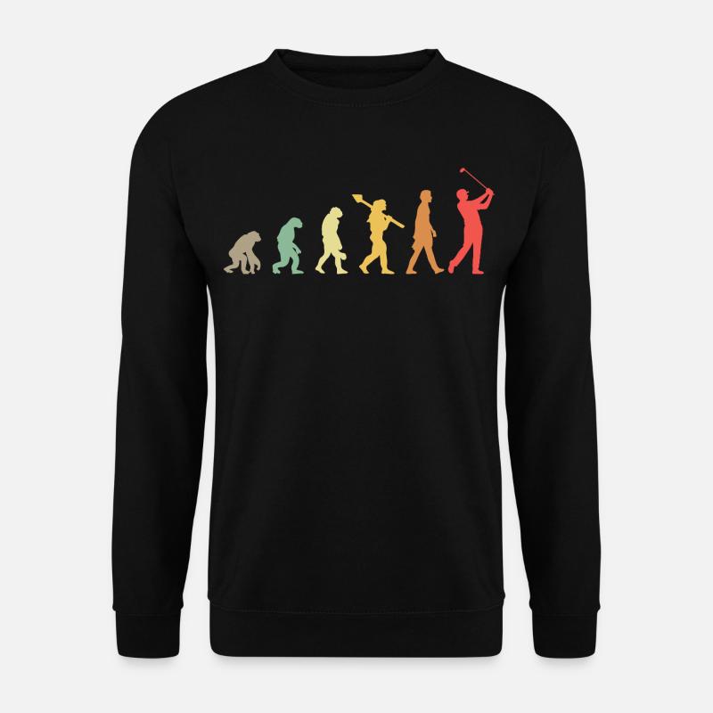 Golf Golfer Golf Course Golfer Evolution - Unisex Sweatshirt - black