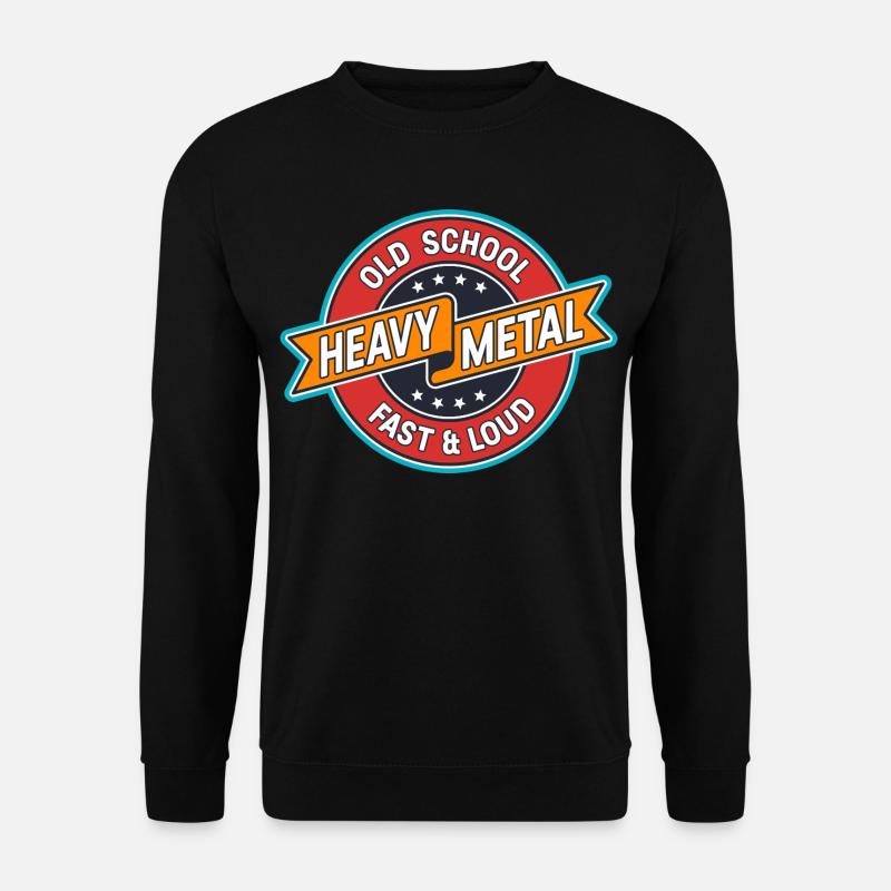Old School Heavy Metal Abzeichen - Unisex Pullover - Schwarz