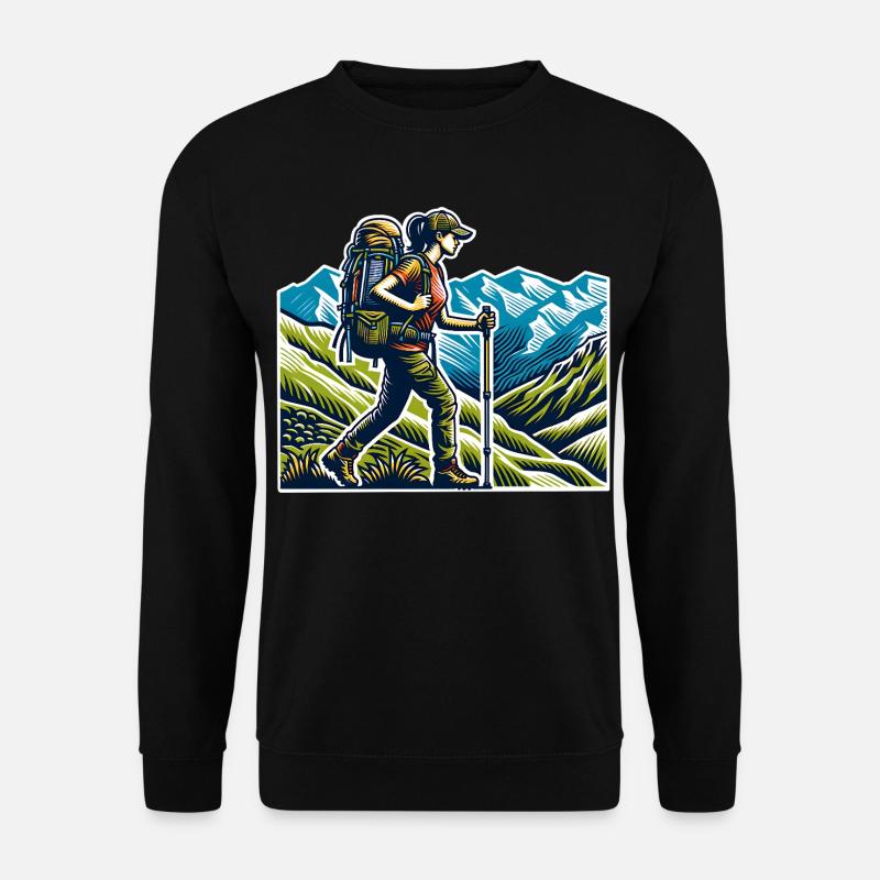 Wanderin Wandern - Unisex Pullover - Schwarz