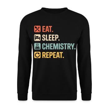 Proud Chemistry Student Club - Unisex Sweatshirt - black - Front - Alina (178cm) & Michal (187cm)