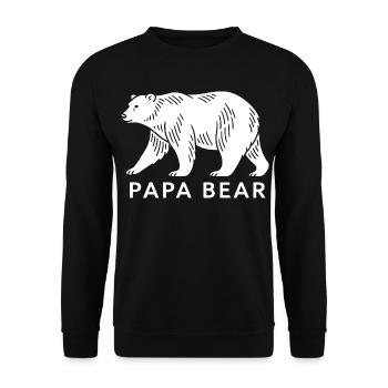 Papa Ours - Sweat-shirt Unisexe - noir - Devant - Alina (178cm) & Michal (187cm)