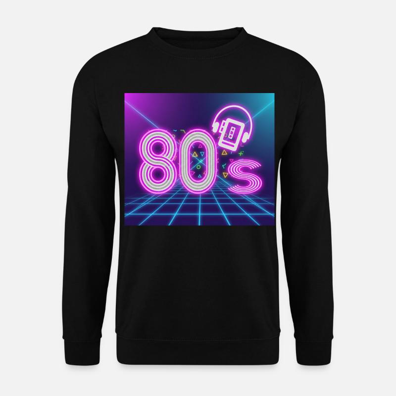 80er Jahre - Unisex Pullover - Schwarz