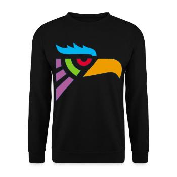 Tribal Eagle Head - Unisex Sweatshirt - black - Front - Alina (178cm) & Michal (187cm)