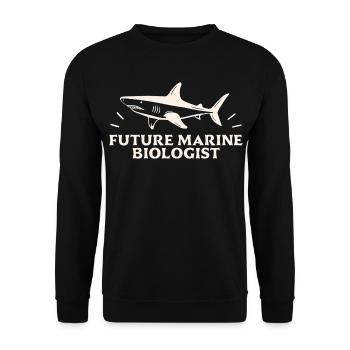 Future marine biologist biology student - Unisex Sweatshirt - black - Front - Alina (178cm) & Michal (187cm)
