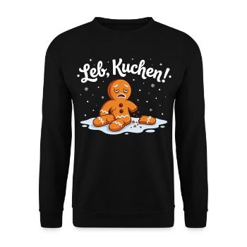 Gingerbread Christmas Shirt Funny Men's Women's - Unisex Sweatshirt - black - Front - Alina (178cm) & Michal (187cm)