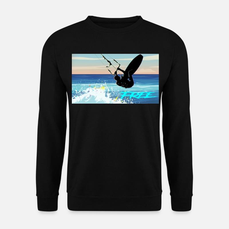 Kitesurf - Unisex Pullover - Schwarz