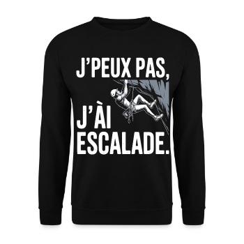 I can't I climbed - Unisex Sweatshirt - black - Front - Alina (178cm) & Michal (187cm)