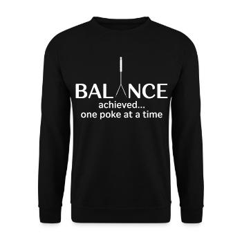 Thérapeute professionnel de l’équilibre en acupuncture - Sweat-shirt Unisexe - noir - Devant - Alina (178cm) & Michal (187cm)