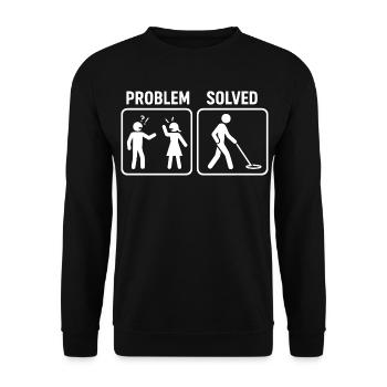 Problème de détection de métaux résolu Conception humoristique - Sweat-shirt Unisexe - noir - Devant - Alina (178cm) & Michal (187cm)