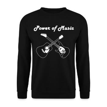 The Power of Music (White) - Unisex Sweatshirt - black - Front - Alina (178cm) & Michal (187cm)