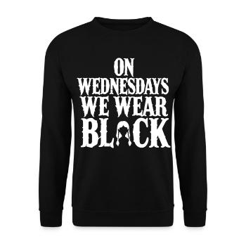 On Wednesdays We Wear Black - Sweat-shirt Unisexe - noir - Devant - Alina (178cm) & Michal (187cm)