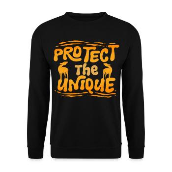 Okapi Tier Protect The Unique - Unisex Sweatshirt - black - Front - Alina (178cm) & Michal (187cm)