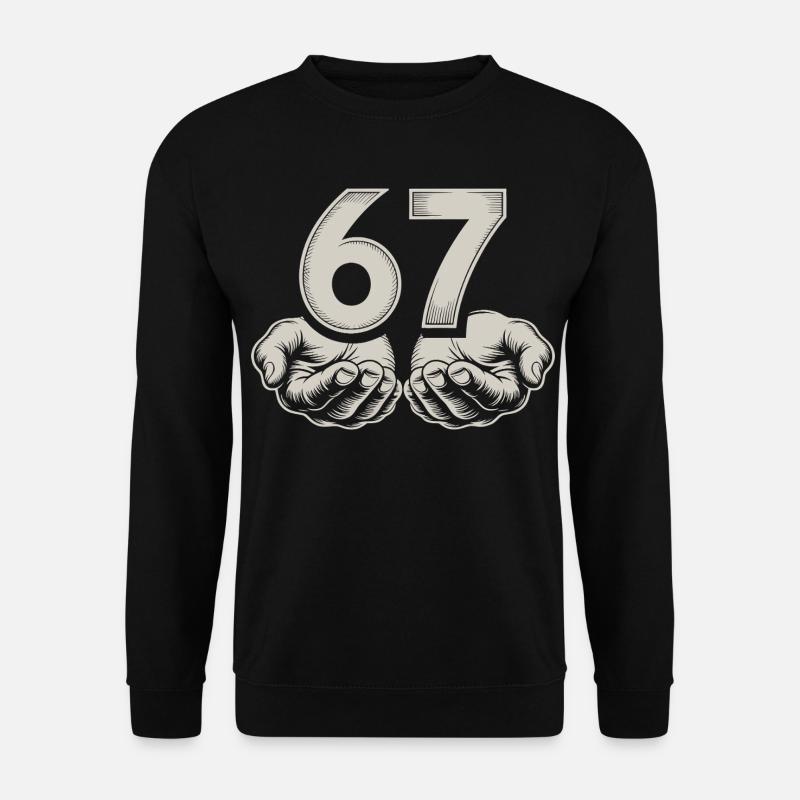 Lustiges 67 Meme Hände Gen Alpha Humor - Unisex Pullover - Schwarz