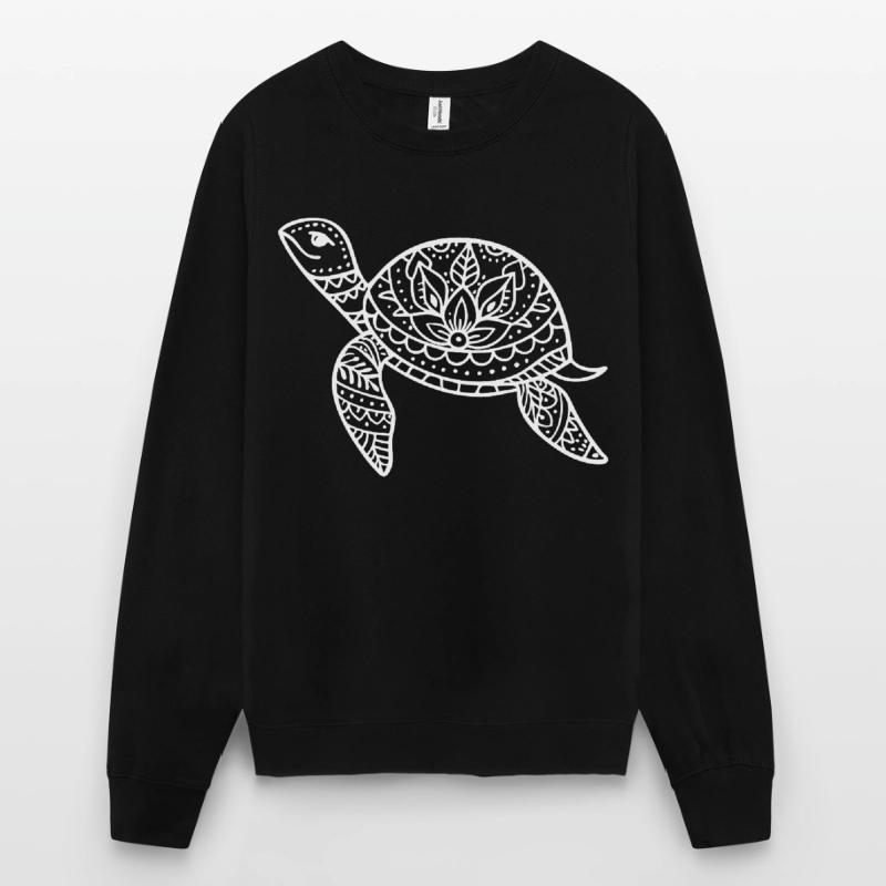 Boho turtle with pattern shell Unisex Sweatshirt