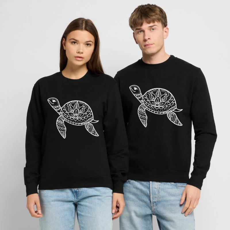 Boho turtle with pattern shell Unisex Sweatshirt