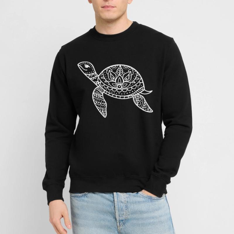 Boho turtle with pattern shell Unisex Sweatshirt