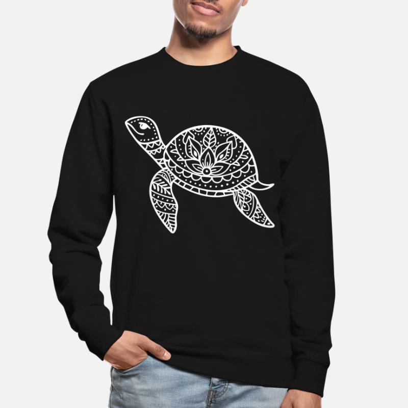 Boho turtle with pattern shell Unisex Sweatshirt