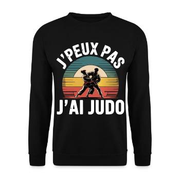 Je Peux Pas J'ai Judo Humour Cadeau - Sweat-shirt Unisexe - noir - Devant - Alina (178cm) & Michal (187cm)