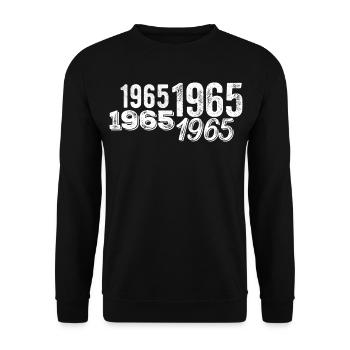 1965 - Sweat-shirt Unisexe - noir - Devant - Alina (178cm) & Michal (187cm)