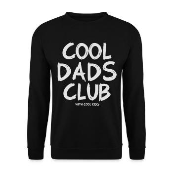 Cool Dads Club with cool Kids - Unisex Pullover - Schwarz - Vorne - Alina (178cm) & Michal (187cm)