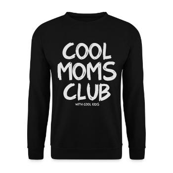 Cool Moms Club with cool Kids - Unisex Pullover - Schwarz - Vorne - Alina (178cm) & Michal (187cm)