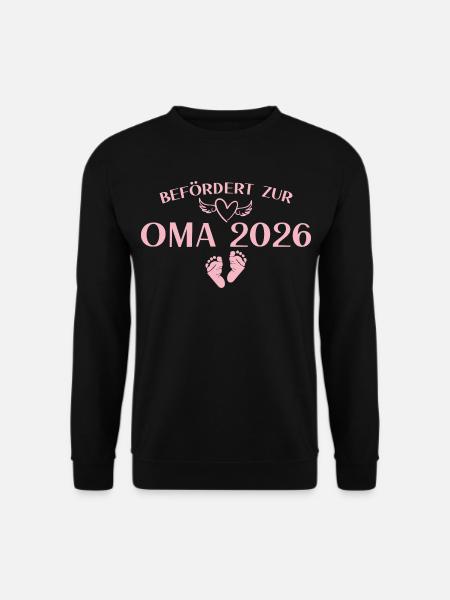 Grandparents 2026 Promoted to Grandma - Baby Shower - Unisex Sweatshirt - black