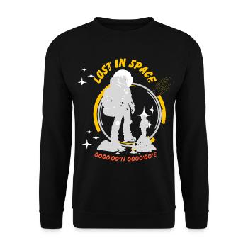 Lost in Space – Astronaut Trail - Unisex Sweatshirt - black - Front - Alina (178cm) & Michal (187cm)