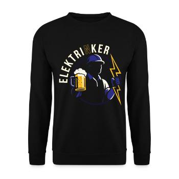 Elektrinker Électricien Cadeau de jeux de mots drôles - Sweat-shirt Unisexe - noir - Devant - Alina (178cm) & Michal (187cm)