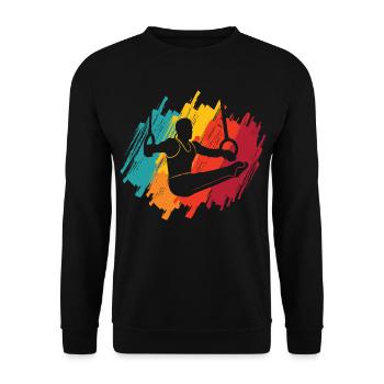 Gymnastes, gymnastique rétro, gymnastique en ring, gymnastique - Sweat-shirt Unisexe - noir - Devant - Alina (178cm) & Michal (187cm)