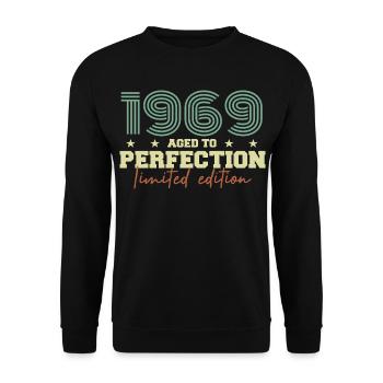 1969 - Sweat-shirt Unisexe - noir - Devant - Alina (178cm) & Michal (187cm)