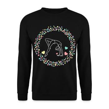 Gymnastics Gymnastics Gymnast Acrobatics Gift - Unisex Sweatshirt - black - Front - Alina (178cm) & Michal (187cm)