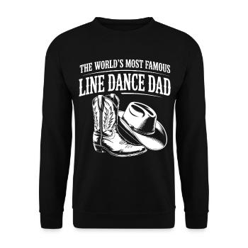 Line Dance Dad Boots & Hat - Unisex Sweatshirt - black - Front - Alina (178cm) & Michal (187cm)