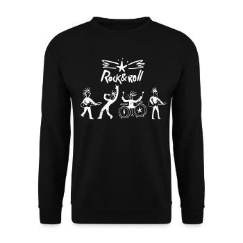 Sketch du groupe de rock & roll - Sweat-shirt Unisexe - noir - Devant - Alina (178cm) & Michal (187cm)