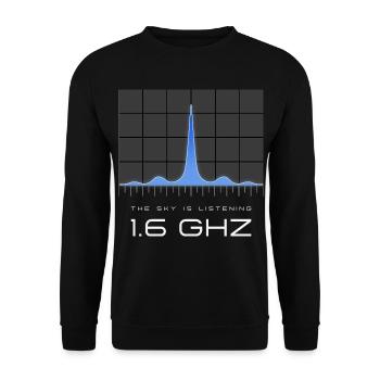 UAP Frequency 1.6 GHz – Heaven Is Listening - Unisex Sweatshirt - black - Front - Alina (178cm) & Michal (187cm)