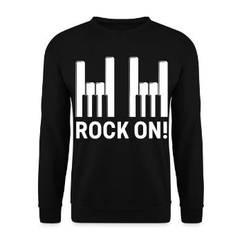 Rock sur les touches de piano - Sweat-shirt Unisexe - noir - Devant - Alina (178cm) & Michal (187cm)