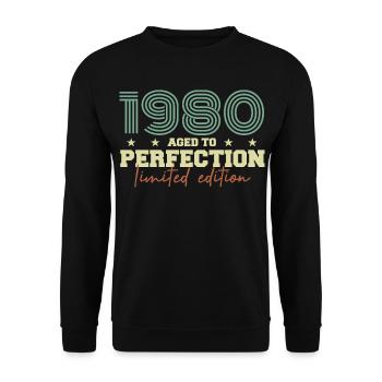 1980 - Sweat-shirt Unisexe - noir - Devant - Alina (178cm) & Michal (187cm)