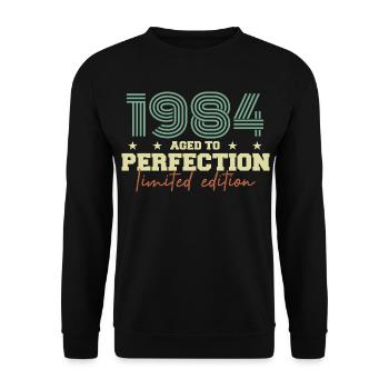 1984 - Unisex Pullover - Schwarz - Vorne - Alina (178cm) & Michal (187cm)