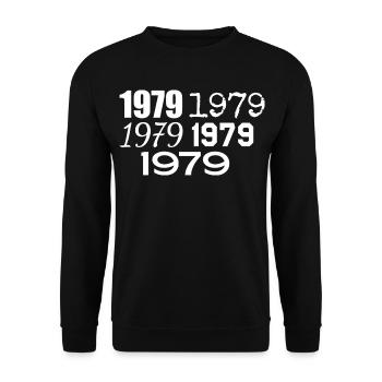 1979 - Sweat-shirt Unisexe - noir - Devant - Alina (178cm) & Michal (187cm)