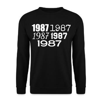1987 - Sweat-shirt Unisexe - noir - Devant - Alina (178cm) & Michal (187cm)