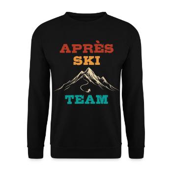 Après Équipe de ski, sports d’hiver, forfaits ski - Sweat-shirt Unisexe - noir - Devant - Alina (178cm) & Michal (187cm)