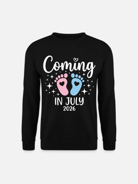 Neues Baby Juli 2026 Lustige Babyparty Geschenk - Unisex Pullover - Schwarz