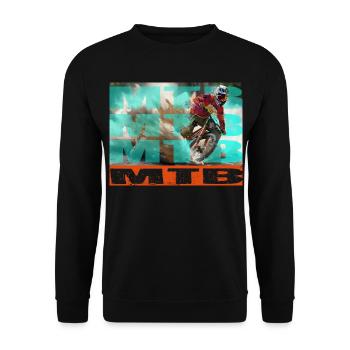 MTB Bike - Unisex Pullover - Schwarz - Vorne - Alina (178cm) & Michal (187cm)