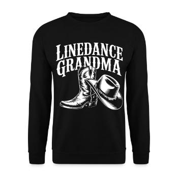 Danse en ligne Mamie - Sweat-shirt Unisexe - noir - Devant - Alina (178cm) & Michal (187cm)