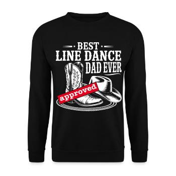 Best Line Dance Dad Ever - Unisex Sweatshirt - black - Front - Alina (178cm) & Michal (187cm)