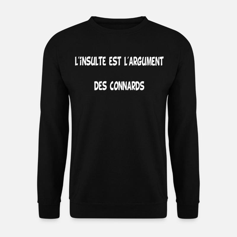 Die Beleidigung (weiß) - Unisex Pullover - Schwarz