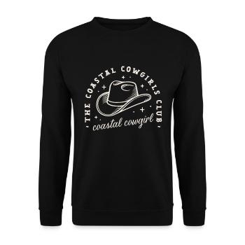 Coastal cowgirls club party dark western aesthetic - Unisex Sweatshirt - black - Front - Alina (178cm) & Michal (187cm)